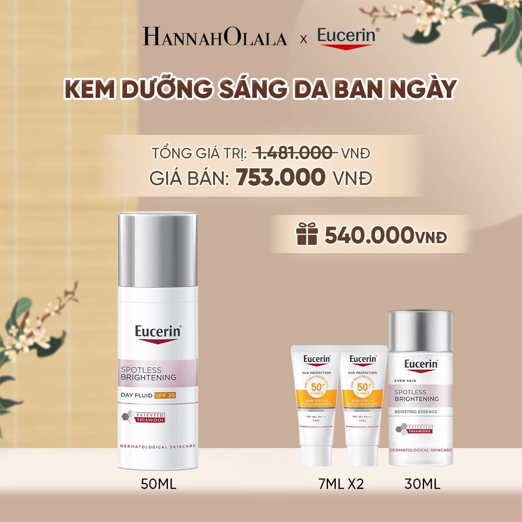  KEM DƯỠNG NGÀY GIẢM THÂM NÁM & SÁNG DA EUCERIN SPOTLESS BRIGHTENING SPF30 50ML - A1214 