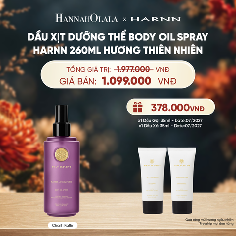  DẦU XỊT DƯỠNG THỂ BODY OIL SPRAY HARNN 260ML HƯƠNG THIÊN NHIÊN - GIÚP DƯỠNG ẨM CHUYÊN SÂU CHO CƠ THỂ - A4066 
