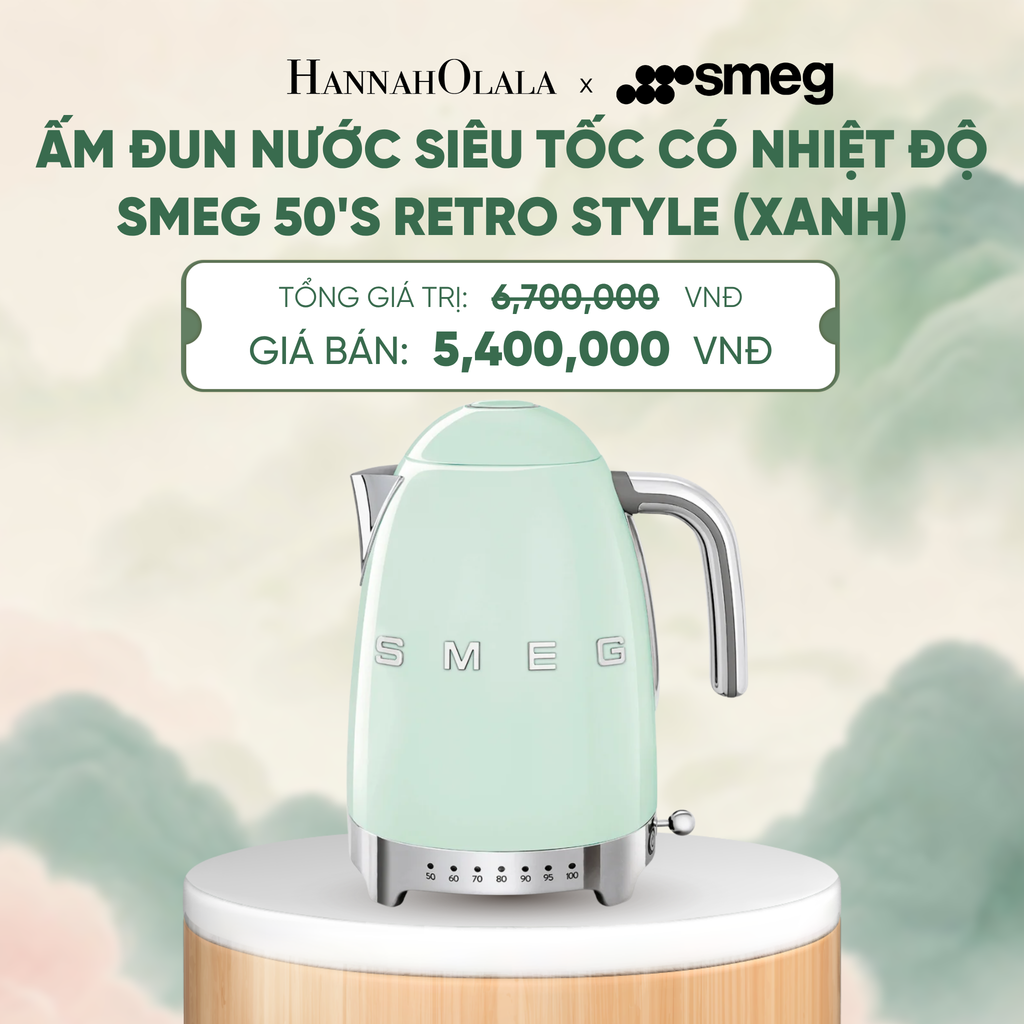  ẤM ĐUN NƯỚC SIÊU TỐC CÓ NHIỆT ĐỘ SMEG 50'S RETRO STYLE - A1849 
