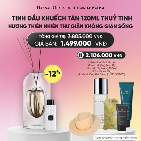  TINH DẦU KHUẾCH TÁN 120ML THUỶ TINH HƯƠNG THIÊN NHIÊN THƯ GIÃN KHÔNG GIAN SỐNG_A1461 