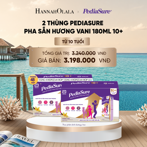  2 THÙNG PEDIASURE PHA SẴN HƯƠNG VANI 180ML 10+ DEAL 4:_ D2132 