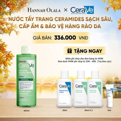  [NEW] NƯỚC TẨY TRANG CERAMIDES SẠCH SÂU, CẤP ẨM & BẢO VỆ HÀNG RÀO DA 400ML CERAVE HYDRATING MICELLAR WATER - E597 