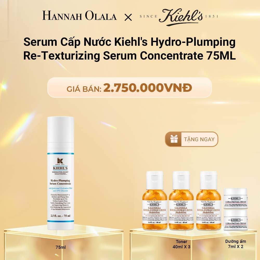  DEAL 20: SERUM CẤP NƯỚC TỰ SINH KIEHL'S HYDRO-PLUMPING RE-TEXTURIZING SERUM CONCENTRATE 