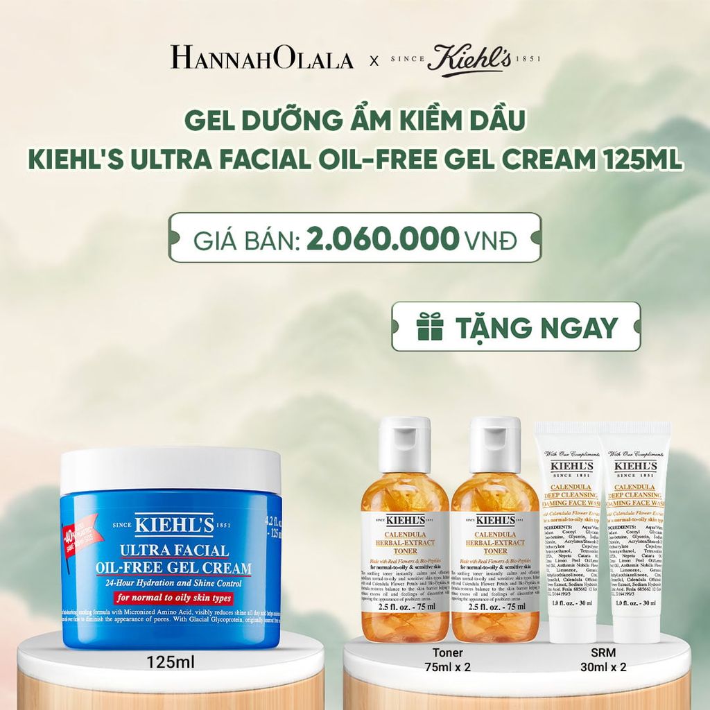 GEL DƯỠNG ẨM KIỀM DẦU 24H KIEHL'S ULTRA FACIAL OIL-FREE GEL CREAM 125ML - A133 