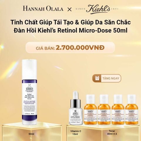 DEAL 16: TINH CHẤT GIÚP TÁI TẠO & GIÚP DA SĂN CHẮC ĐÀN HỒI KIEHL’S RETINOL MICRO-DOSE 50ML 