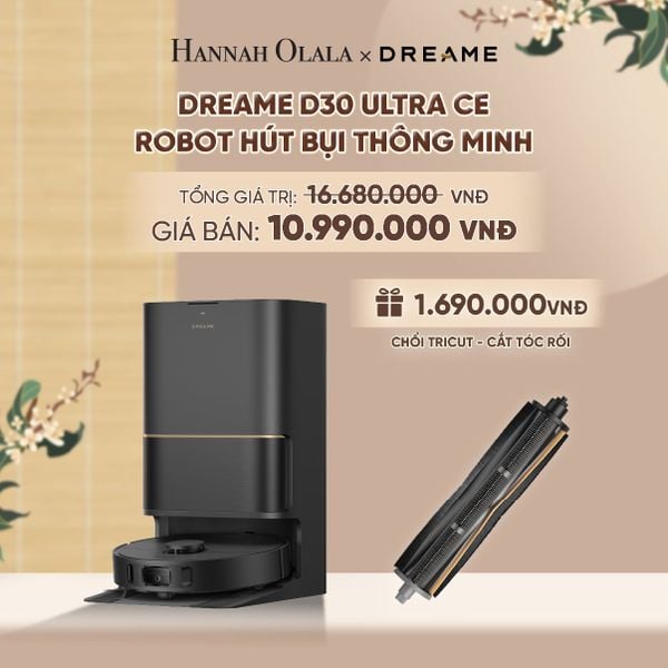  DREAME D30 ULTRA CE ROBOT HÚT BỤI THÔNG MINH - LỰC HÚT 25.000PA - SẤY KHÔ GIẺ LAU KHÍ NÓNG - BH 24 THÁNG 