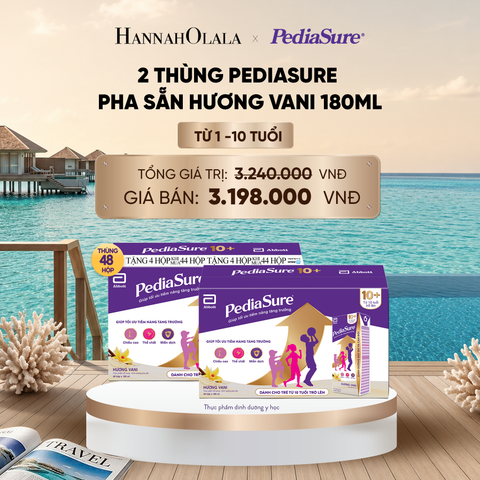  2 THÙNG PEDIASURE PHA SẴN HƯƠNG VANI 180ML 10+ DEAL 4:_ D2132 