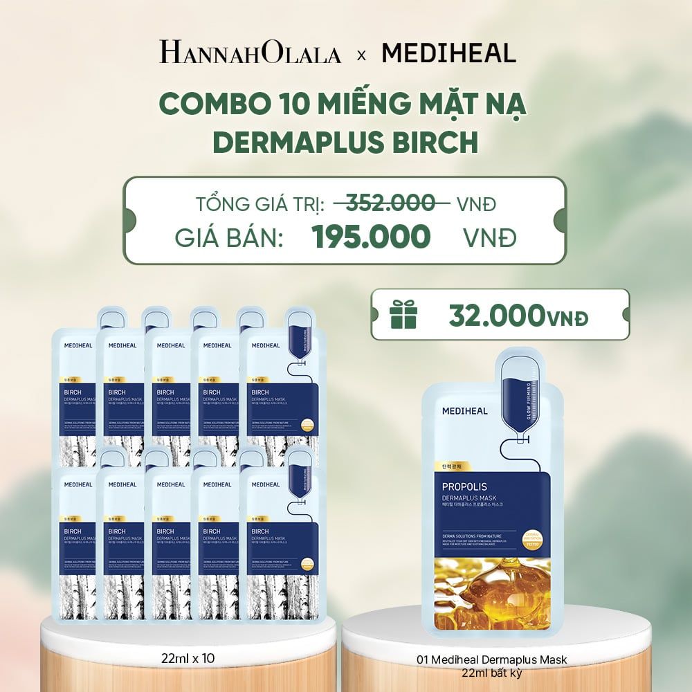  MEDIHEAL MẶT NẠ DERMAPLUS MASK 22ML (COMBO 10 MIẾNG) BẤT KỲ - A1468 