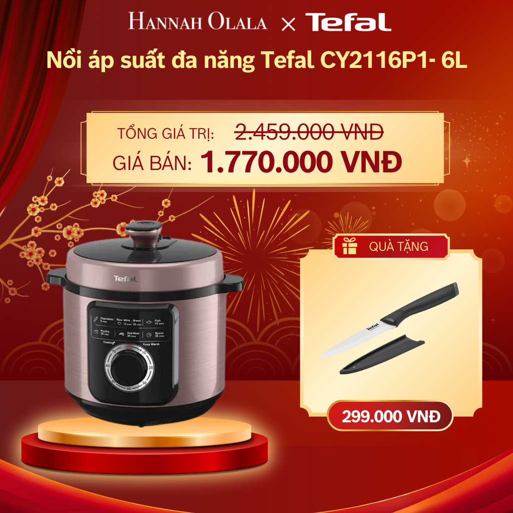  DEAL 6: NỒI ÁP SUẤT ĐA NĂNG TEFAL CY2116P1- 6L 