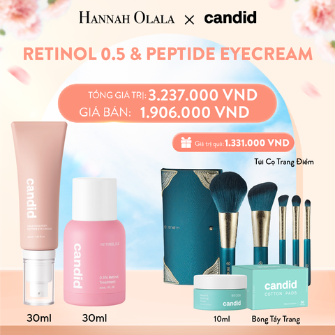  A149_DEAL 14: RETINOL 0.5% & PEPTIDE EYECREAM
BỘ ĐÔI CHỐNG LÃO HÓA TOÀN DIỆN, CẢI THIỆN NẾP NHĂN CHO DA MẮT VÀ GƯƠNG MẶT 