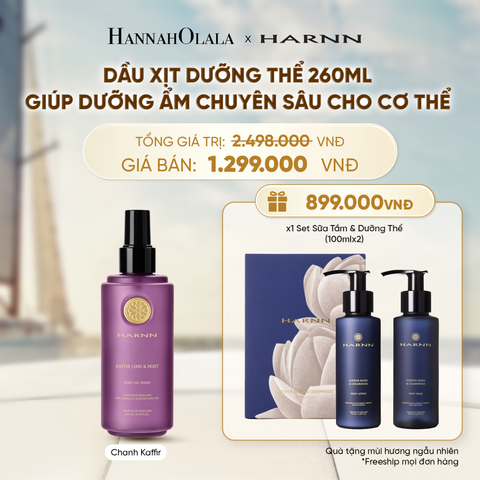  DẦU XỊT DƯỠNG THỂ BODY OIL SPRAY HARNN 260ML HƯƠNG THIÊN NHIÊN - GIÚP DƯỠNG ẨM CHUYÊN SÂU CHO CƠ THỂ - A1412 