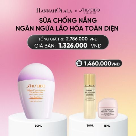  SỮA CHỐNG NẮNG DƯỠNG DA SHISEIDO GSC URBAN ENVIRONMENT TRIPLE BEAUTY SUNCARE EMULSION SPF50+ PA++++ 30ML - DEAL 6 