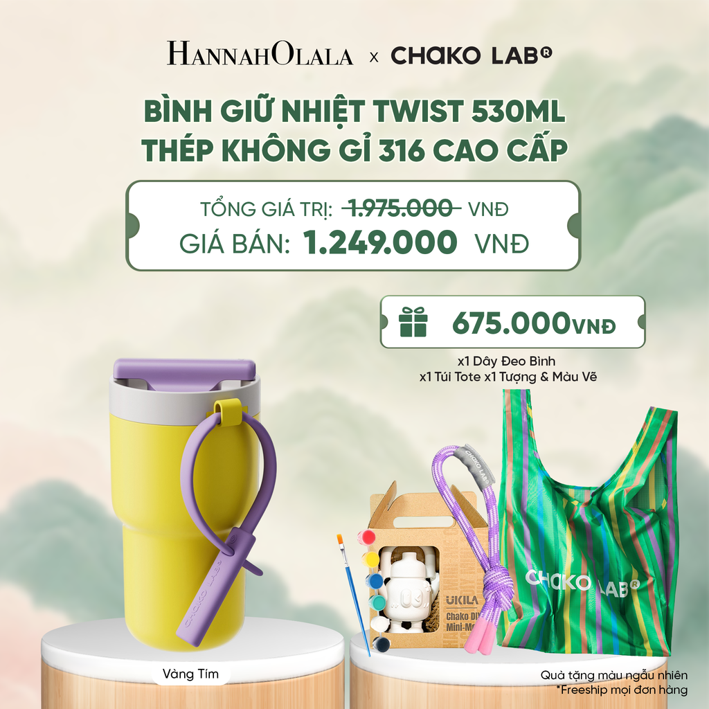  BÌNH GIỮ NHIỆT TWIST 530ML THÉP KHÔNG GỈ 316 CAO CẤP - A4011 