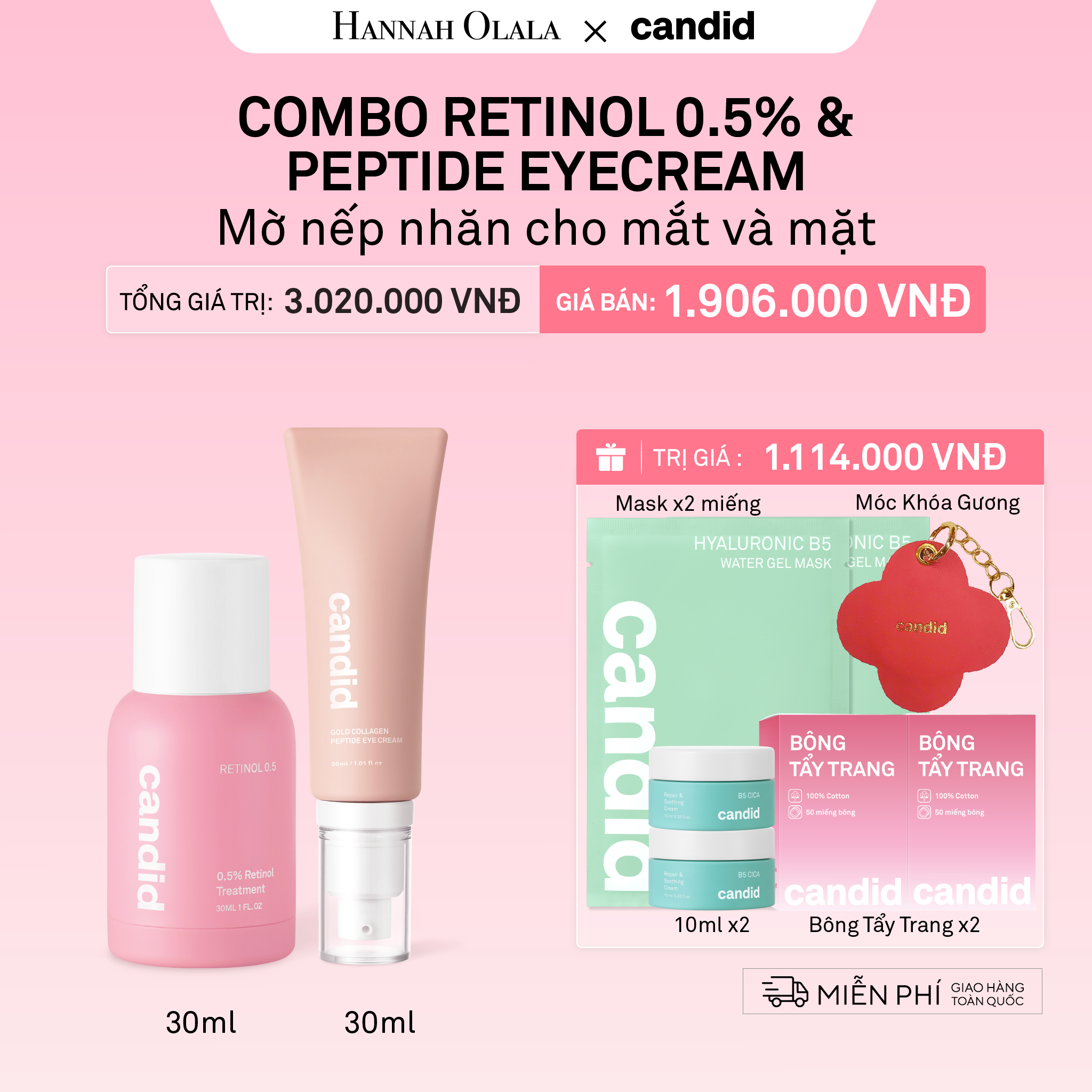 Kem Dưỡng Mắt L'Oréal Retinol 0.5% & Peptide