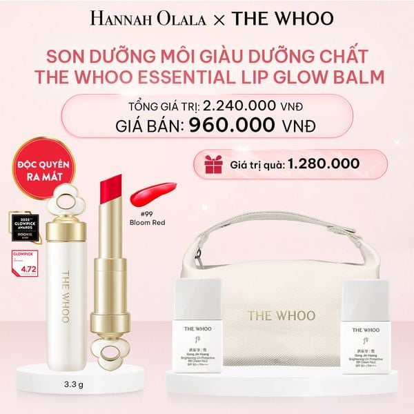  E237_DEAL 13: NEW - BỘ SON DƯỠNG CẢI THIỆN NẾP NHĂN MÔI THE WHOO ESSENTIAL LIP GLOW BALM - 99 BLOOM RED 