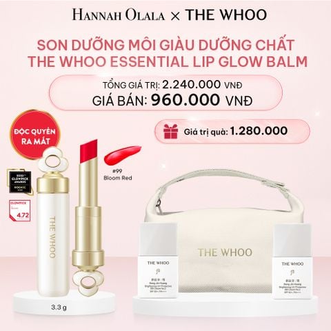  E237_DEAL 13: NEW - BỘ SON DƯỠNG CẢI THIỆN NẾP NHĂN MÔI THE WHOO ESSENTIAL LIP GLOW BALM - 99 BLOOM RED 