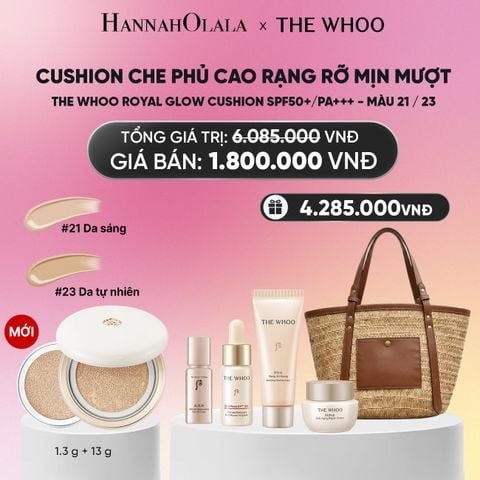 CUSHION CHE PHỦ CAO RẠNG RỠ MỊN MƯỢT THE WHOO ROYAL COMPLEXION GLOW SPF50+/PA+++_A177 