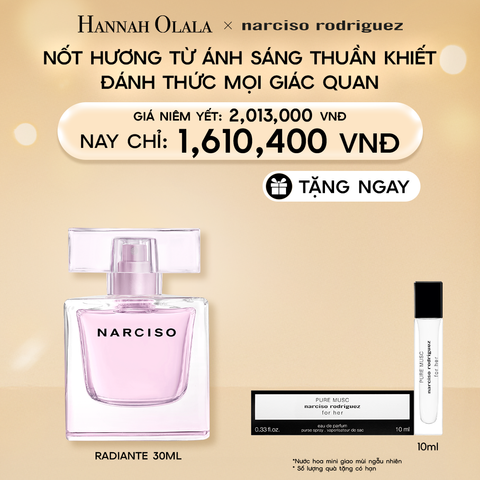  DEAL 14: NƯỚC HOA NỮ NARCISO RODRIGUEZ NARCISO EAU DE PARFUM RADIANTE 30ML 