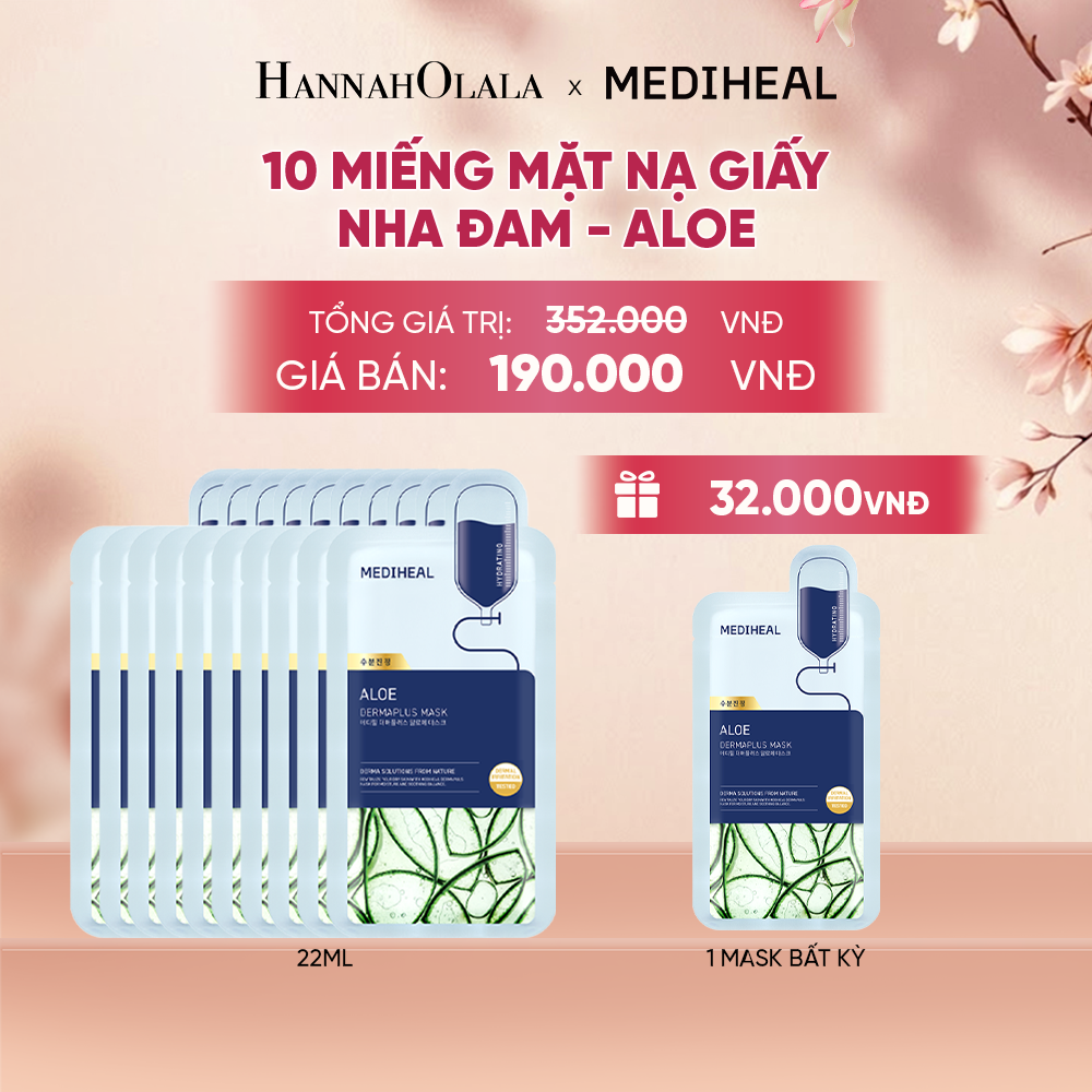  MEDIHEAL MẶT NẠ DERMAPLUS MASK 22ML (COMBO 10 MIẾNG) BẤT KỲ - A285 
