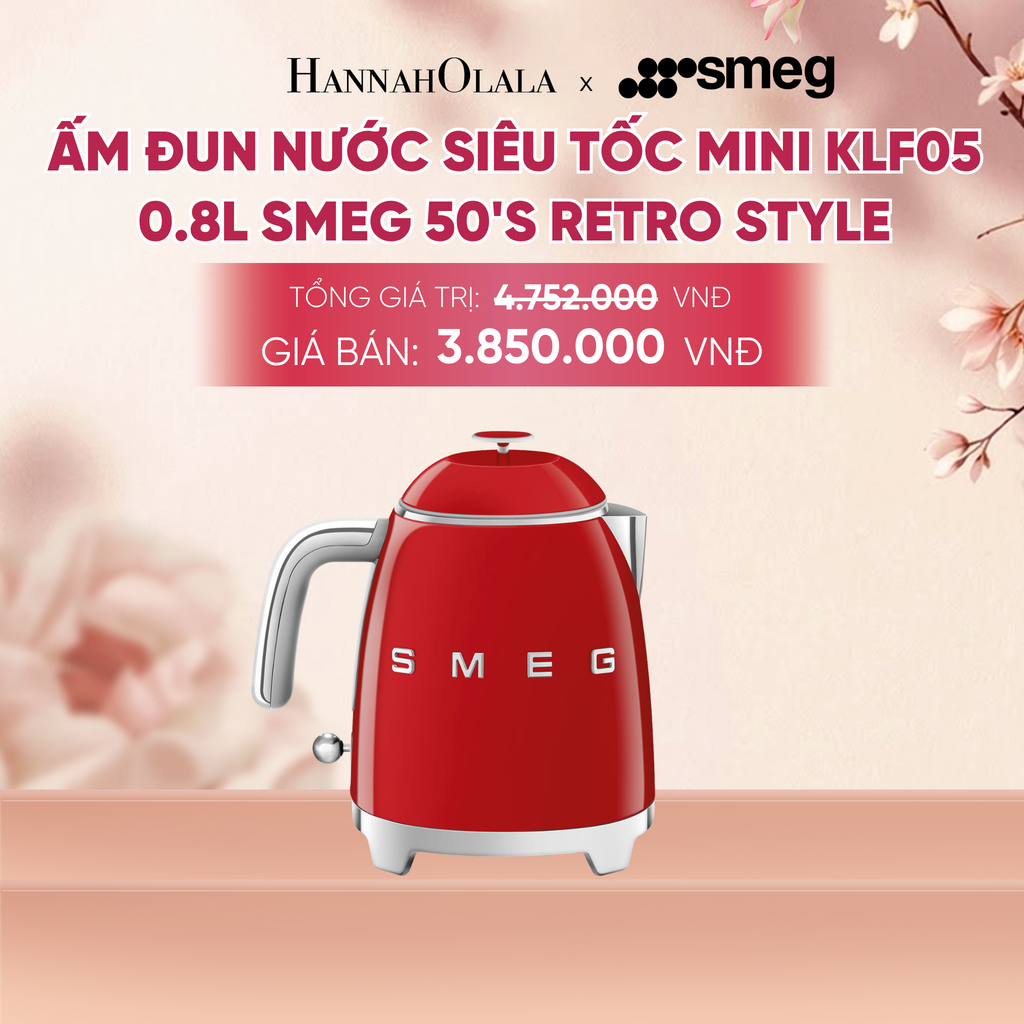  ẤM ĐUN NƯỚC SIÊU TỐC MINI KLF05 0.8L SMEG 50'S RETRO STYLE - A968 