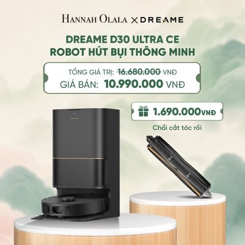  DREAME D30 ULTRA CE ROBOT HÚT BỤI THÔNG MINH - LỰC HÚT 25.000PA - SẤY KHÔ GIẺ LAU KHÍ NÓNG - BH 24 THÁNG - A1788 