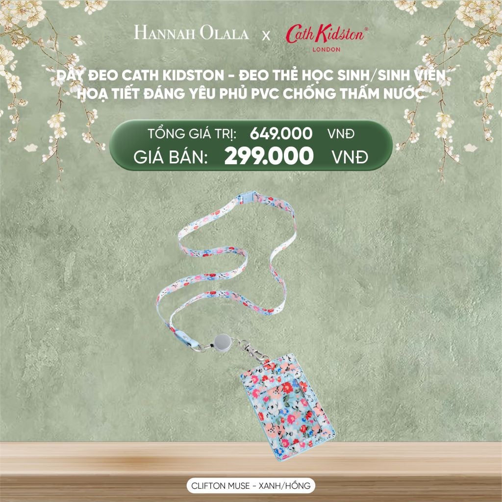  DEAL 14: DÂY ĐEO CATH KIDSTON - ĐEO THẺ HỌC SINH/SINH VIÊN HOẠ TIẾT ĐÁNG YÊU PHỦ PVC CHỐNG THẤM NƯỚC 