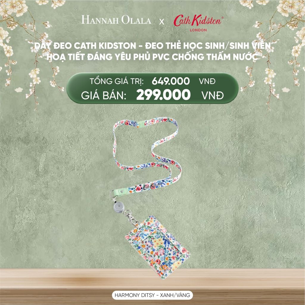  DEAL 14: DÂY ĐEO CATH KIDSTON - ĐEO THẺ HỌC SINH/SINH VIÊN HOẠ TIẾT ĐÁNG YÊU PHỦ PVC CHỐNG THẤM NƯỚC 