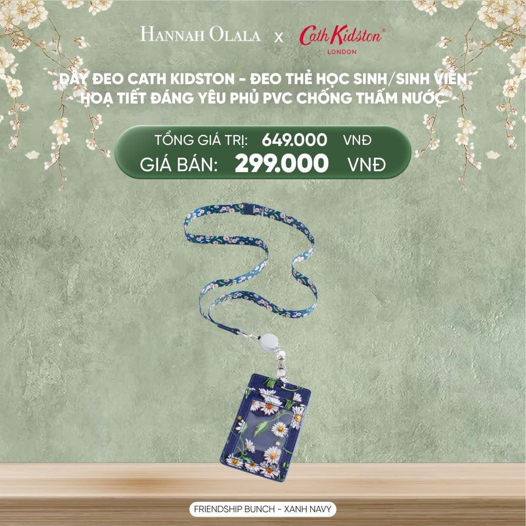  DEAL 14: DÂY ĐEO CATH KIDSTON - ĐEO THẺ HỌC SINH/SINH VIÊN HOẠ TIẾT ĐÁNG YÊU PHỦ PVC CHỐNG THẤM NƯỚC 