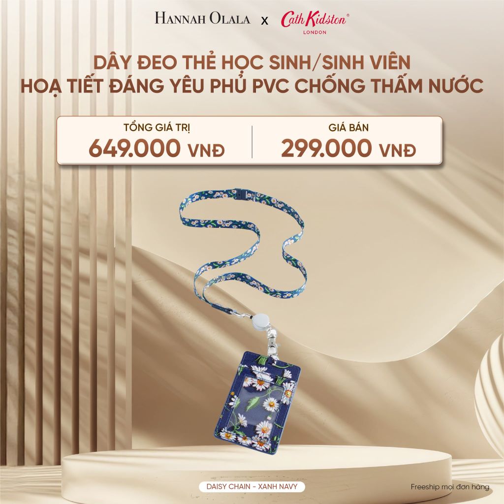  DEAL 14: DÂY ĐEO CATH KIDSTON - ĐEO THẺ HỌC SINH/SINH VIÊN HOẠ TIẾT ĐÁNG YÊU PHỦ PVC CHỐNG THẤM NƯỚC 