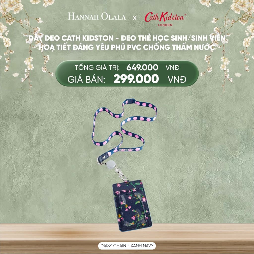  DEAL 14: DÂY ĐEO CATH KIDSTON - ĐEO THẺ HỌC SINH/SINH VIÊN HOẠ TIẾT ĐÁNG YÊU PHỦ PVC CHỐNG THẤM NƯỚC 