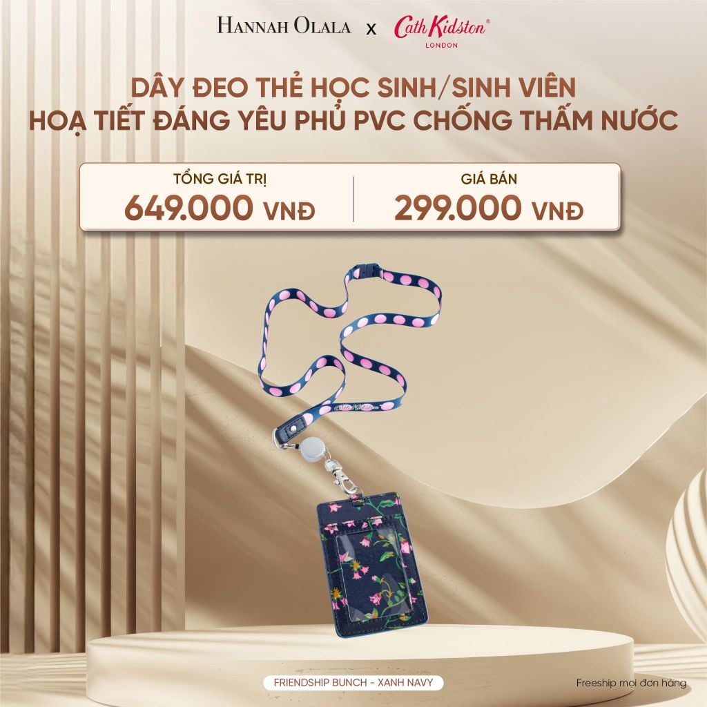  DEAL 14: DÂY ĐEO CATH KIDSTON - ĐEO THẺ HỌC SINH/SINH VIÊN HOẠ TIẾT ĐÁNG YÊU PHỦ PVC CHỐNG THẤM NƯỚC 