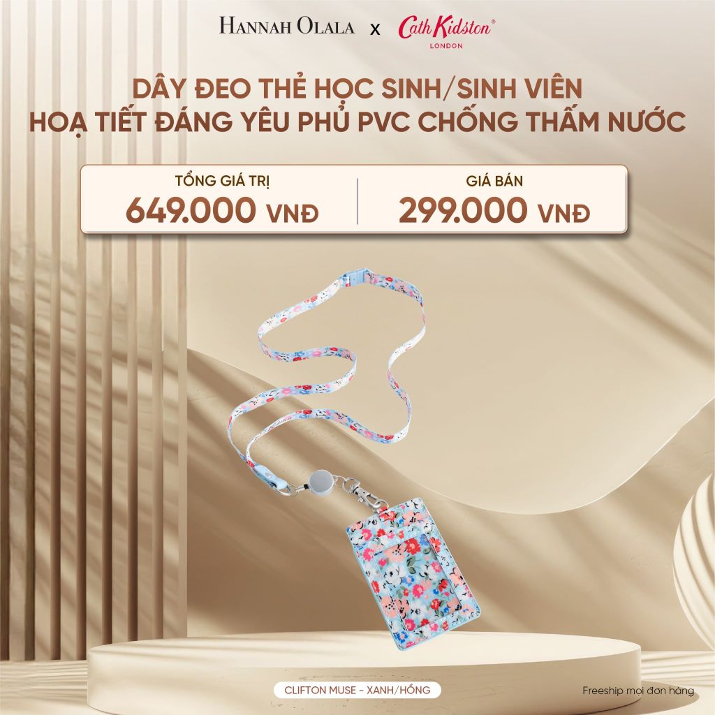  DEAL 14: DÂY ĐEO CATH KIDSTON - ĐEO THẺ HỌC SINH/SINH VIÊN HOẠ TIẾT ĐÁNG YÊU PHỦ PVC CHỐNG THẤM NƯỚC 