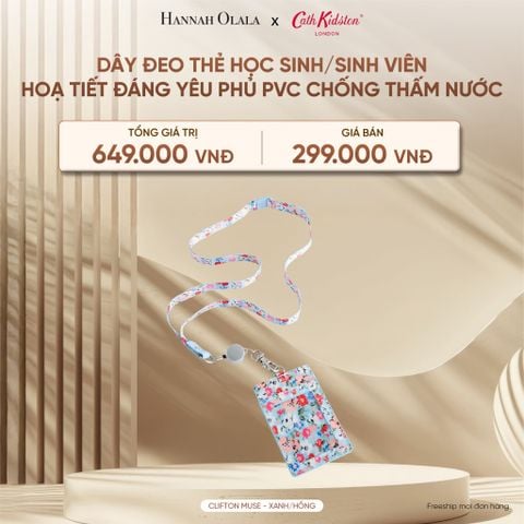  DEAL 14: DÂY ĐEO CATH KIDSTON - ĐEO THẺ HỌC SINH/SINH VIÊN HOẠ TIẾT ĐÁNG YÊU PHỦ PVC CHỐNG THẤM NƯỚC 