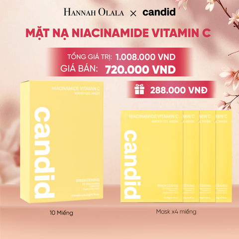  HỘP 10 MIẾNG MẶT NẠ DƯỠNG SÁNG NIACINAMIDE VITAMIN C DEAL 14: - A345 