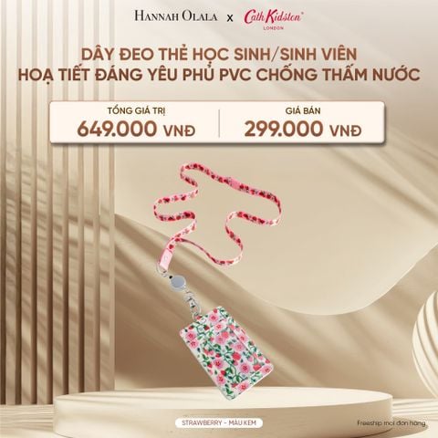  DEAL 14: DÂY ĐEO CATH KIDSTON - ĐEO THẺ HỌC SINH/SINH VIÊN HOẠ TIẾT ĐÁNG YÊU PHỦ PVC CHỐNG THẤM NƯỚC 