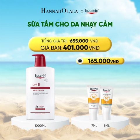  SỮA TẮM CHO DA NHẠY CẢM EUCERIN PH5 SENSITIVE SKIN WASHLOTION 1000ML 