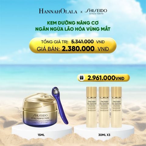  DEAL 14: KEM DƯỠNG MẮT CAO CẤP GIÚP NÂNG CƠ VÀ SĂN CHẮC SHISEIDO VITAL PERFECTION UPLIFTING AND FIRMING ADVANCED EYE CREAM 15ML 