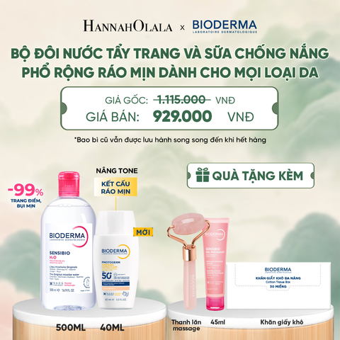  BỘ ĐÔI NƯỚC TẨY TRANG VÀ SỮA CHỐNG NẮNG PHỔ RỘNG RÁO MỊN CHO MỌI LOẠI DA (CHỌN MÀU) - DEAL 12 - A221 