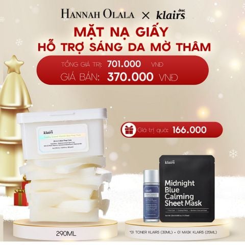  DEAL 11: DEAR, KLAIRS MẶT NẠ GIẤY FRESHLY VITAMIN SKIN PREP PADS 290ML 