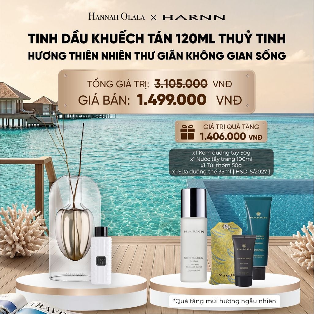  TINH DẦU KHUẾCH TÁN 120ML THUỶ TINH HƯƠNG THIÊN NHIÊN THƯ GIÃN KHÔNG GIAN SỐNG 
