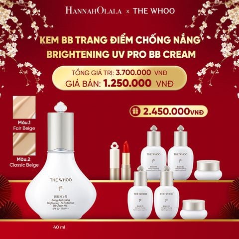  A600_DEAL 16BK: PHIÊN BẢN 2025 - KEM BB TRANG ĐIỂM CHỐNG NẮNG WHOO SEOL BRIGHT UV PRO BB CREAM 40ML 