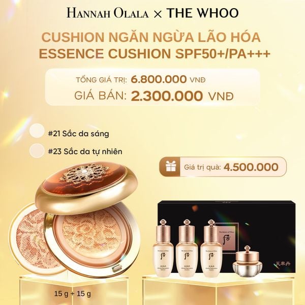  C661_DEAL 15: [TẶNG KÈM 1 LÕI] CUSHION CHỐNG LÃO HÓA WHOO CHEONGIDAN ESSENCE CUSHION SPF50+/PA+++ 