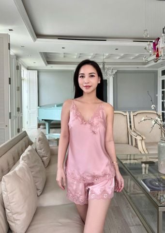  DEAL 1: ĐỒ NGỦ NGẮN LỤA - MÀU HỒNG 