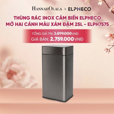  THÙNG RÁC INOX CẢM BIẾN ELPHECO MỞ HAI CÁNH - DEAL 11 - A2128 