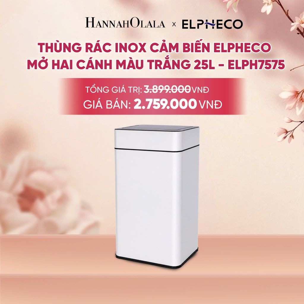  THÙNG RÁC INOX CẢM BIẾN ELPHECO MỞ HAI CÁNH - DEAL 11 - A2128 