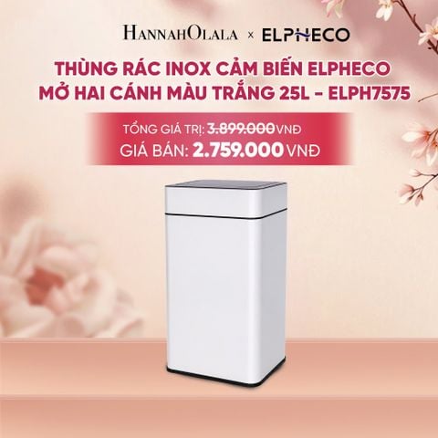  THÙNG RÁC INOX CẢM BIẾN ELPHECO MỞ HAI CÁNH - DEAL 11 - A2128 