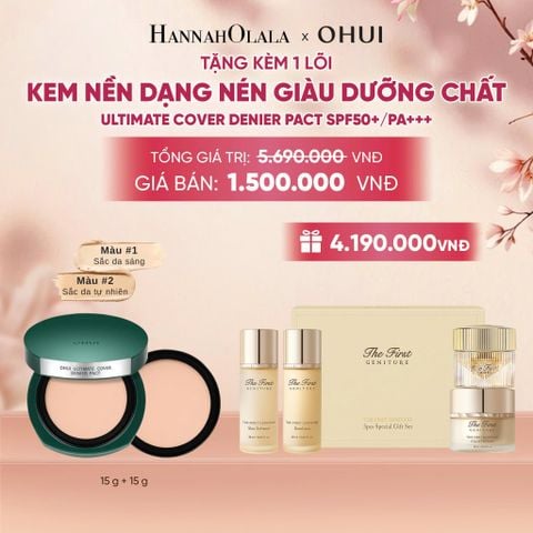  KEM NỀN DẠNG NÉN GIÀU DƯỠNG CHẤT OHUI ULTIMATE COVER DENIER PACT SPF50+/PA+++ - A379 