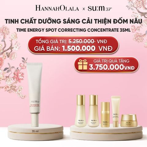  TINH CHẤT DƯỠNG SÁNG CẢI THIỆN ĐỐM NÂU SU:M37 TIME ENERGY BRIGHT SPOT CORRECTING CONCENTRATE 35ML 