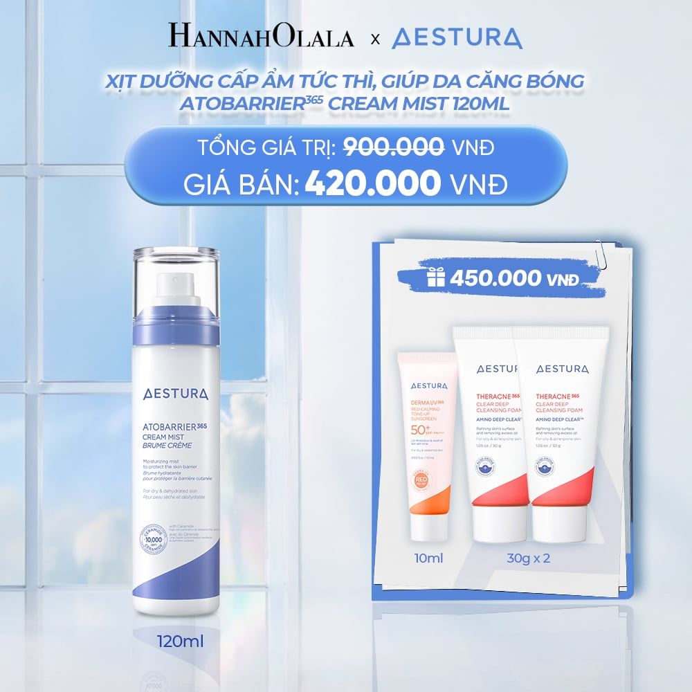  XỊT DƯỠNG ẨM CERAMIDE AESTURA ATOBARRIER365 CREAM MIST 120ML_ A115 