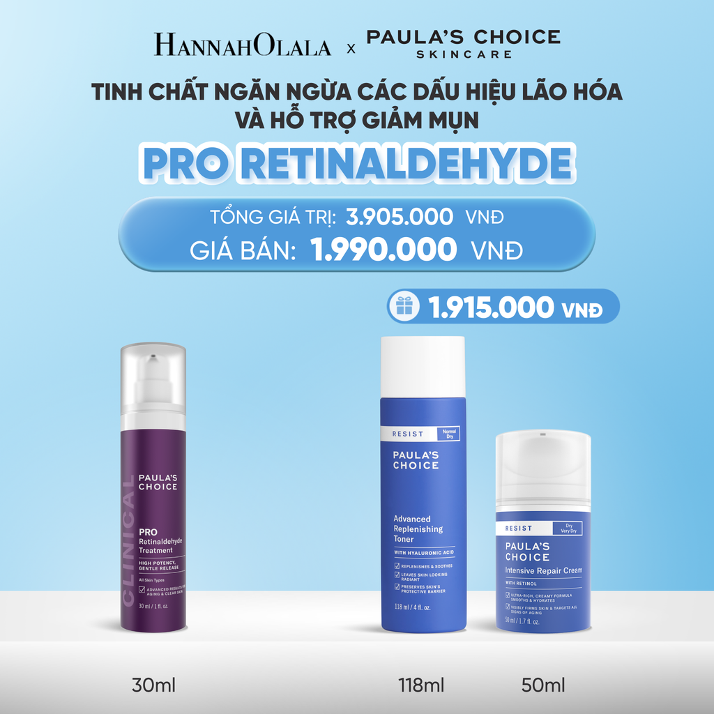  DEAL 9: TINH CHẤT RETINALDEHYDE NGĂN NGỪA CÁC DẤU HIỆU LÃO HÓA VÀ HỖ TRỢ GIẢM MỤN 30ML 